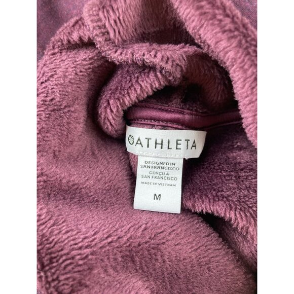 *Athleta Cozy Karma Funnel Neck Sweatshirt Womens M Burgundy Athleisure Corpcore - Picture 6 of 6